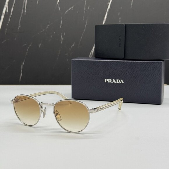 NEW PRADA PRB52S 1BC80K SUNGLASSES SILVER WOMEN EYEWEAR PR  display picture 2